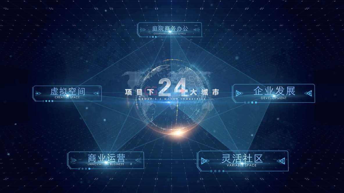 科技企业分类展示AE模板