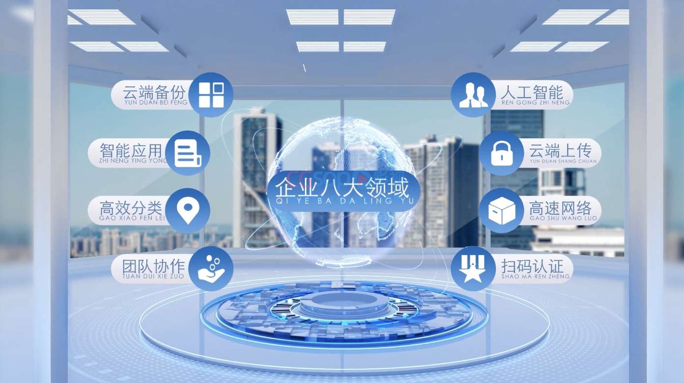 企业科技图片分类展示AE模板