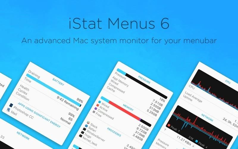 Mac系统监测软件推荐 iStat Menus 7 For Mac v7.02.14