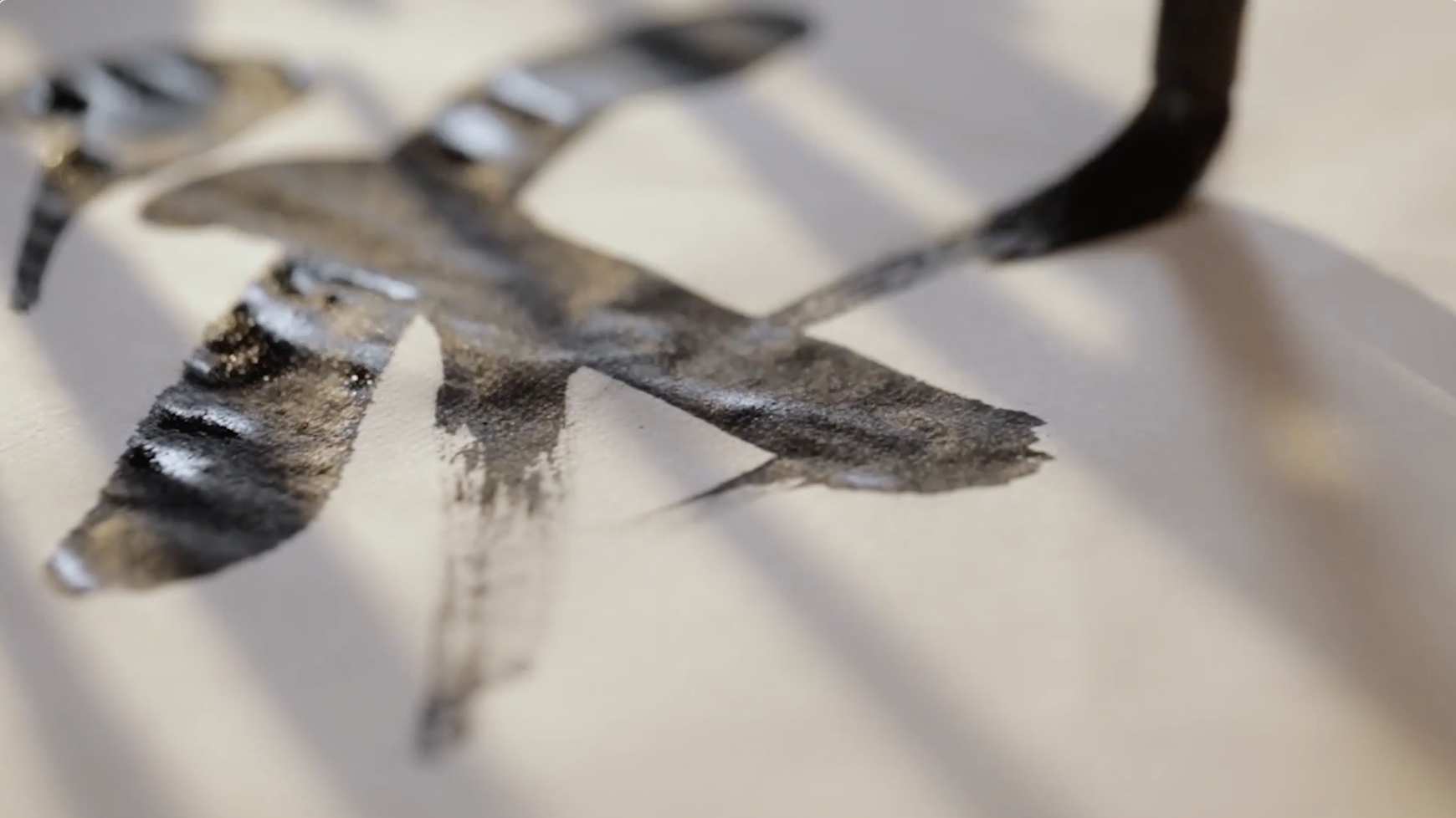 研磨毛笔书写中国传统艺术