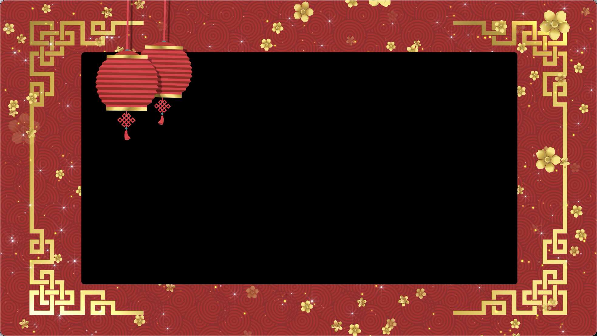 拜年祝福视频透明新年视频边框 (105)