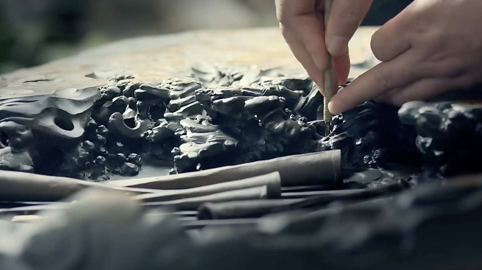 复古风格民间艺术书法笔墨纸砚视频素材