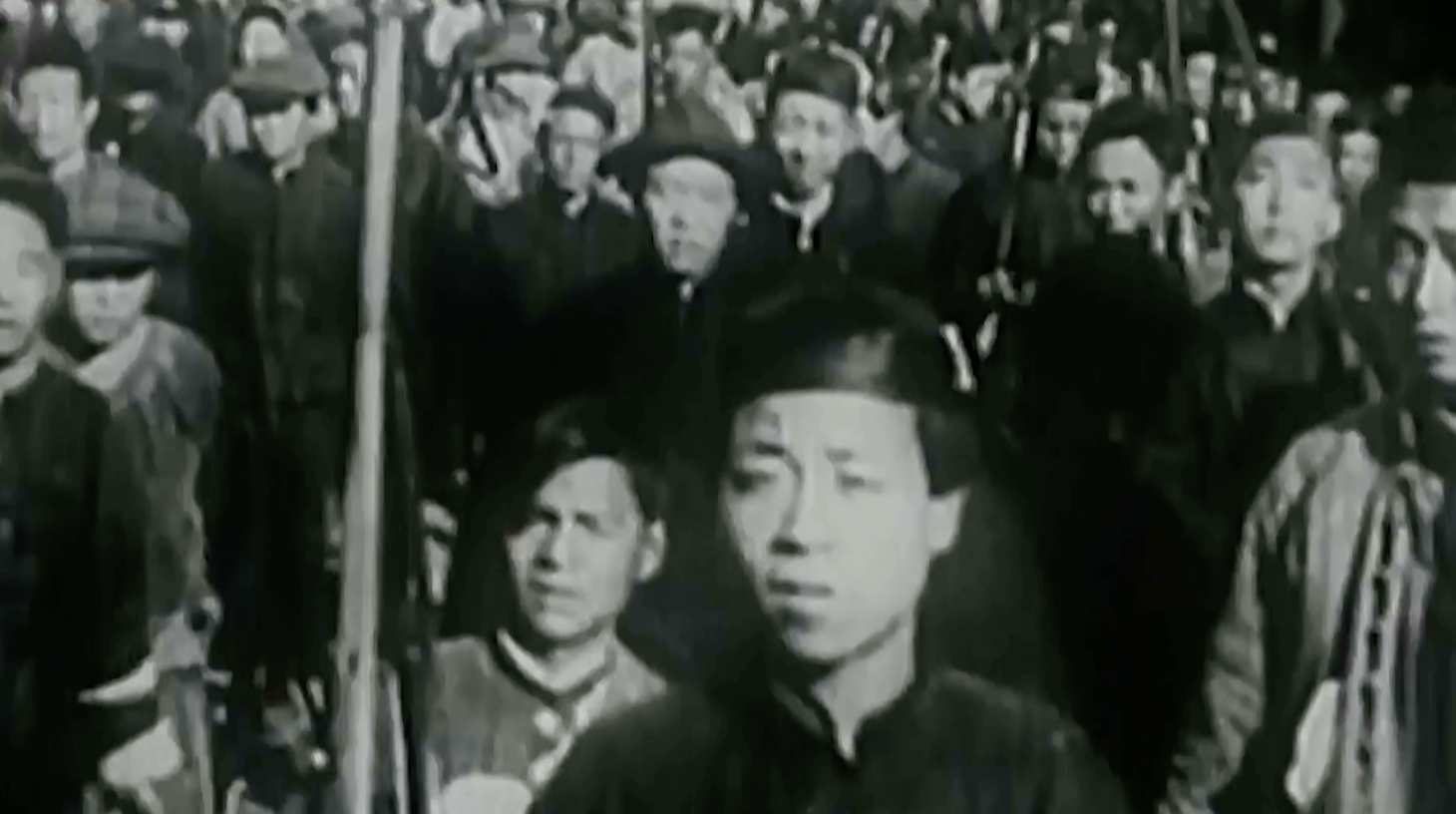 1928上海街头游行工人大罢工