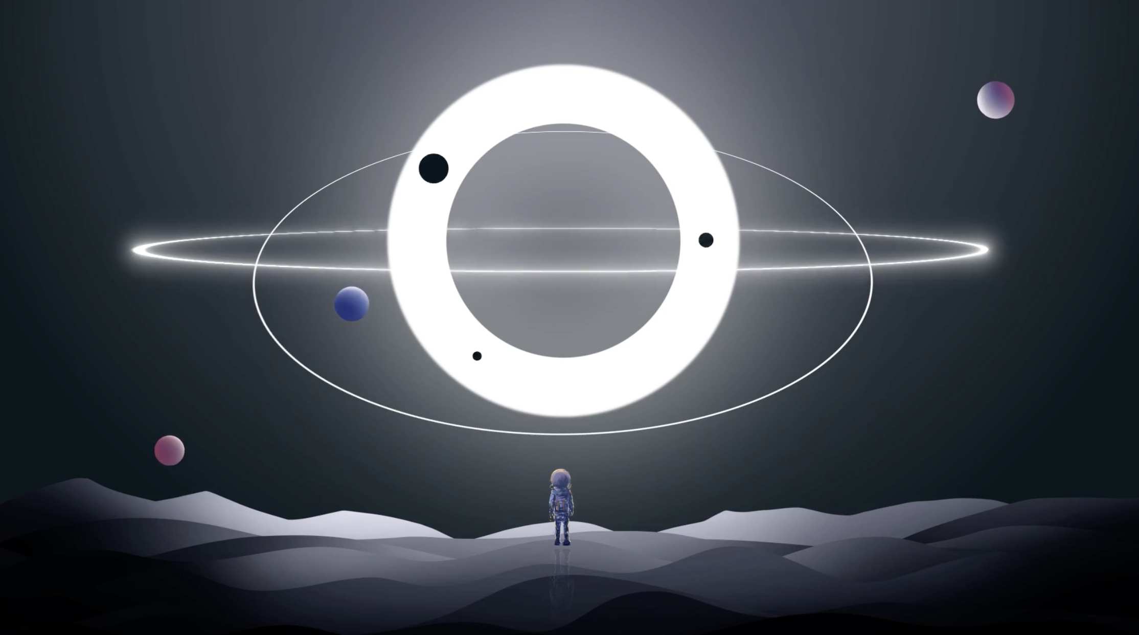 抽象黑白艺术光影宇宙背景视频三维抽象背景