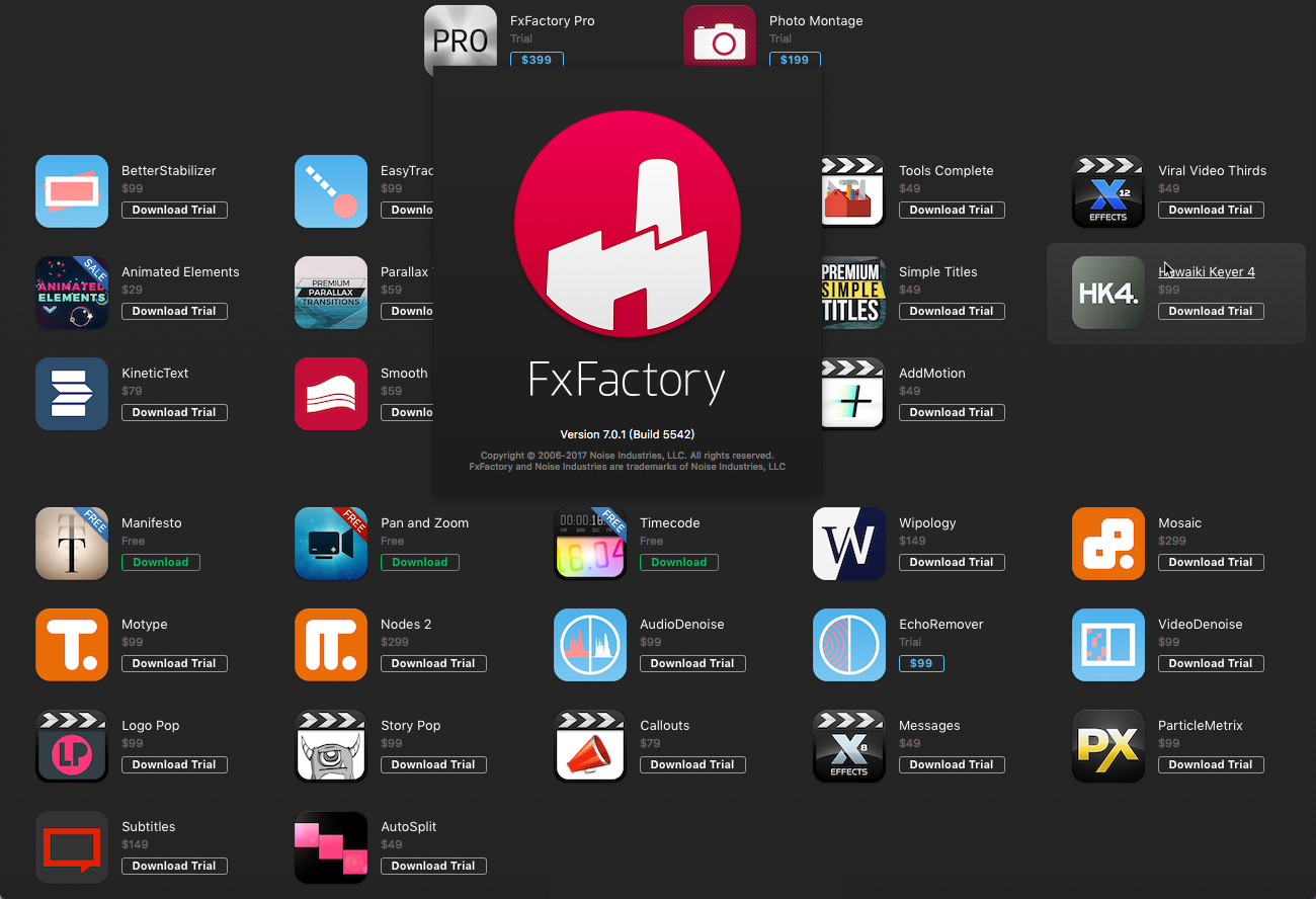 超强视觉特效FCPX/AE/PR插件包 FxFactory Pro 8.0.21 Mac全解锁版
