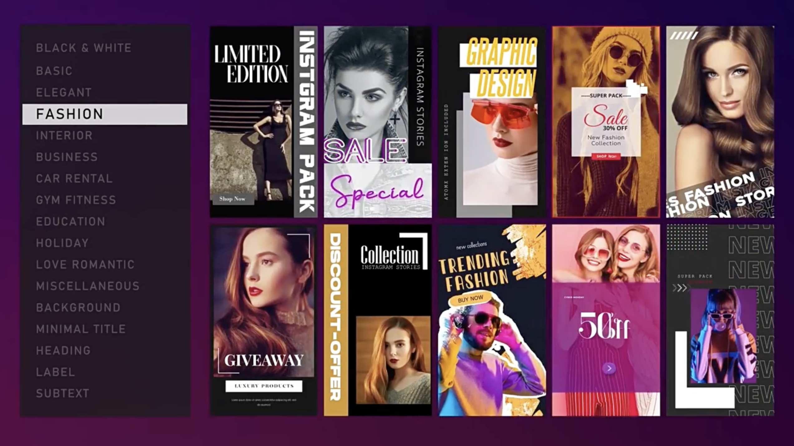 AE脚本-4500个竖屏封面海报宣传设计文字标题背景排版转场动画