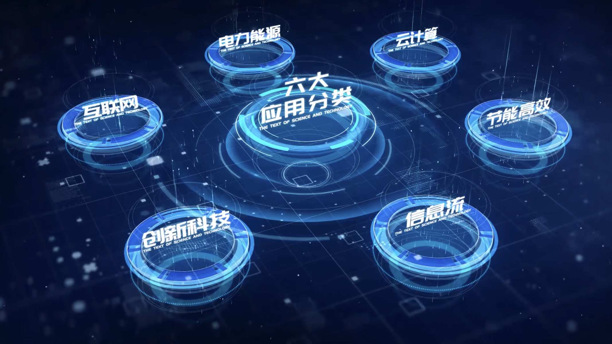 科技感模块数据分类展示