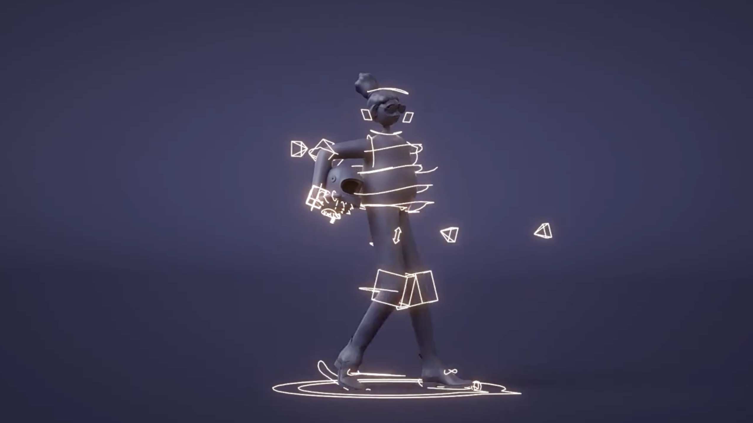 C4D教程-卡通人物角色绑定走路动画制作