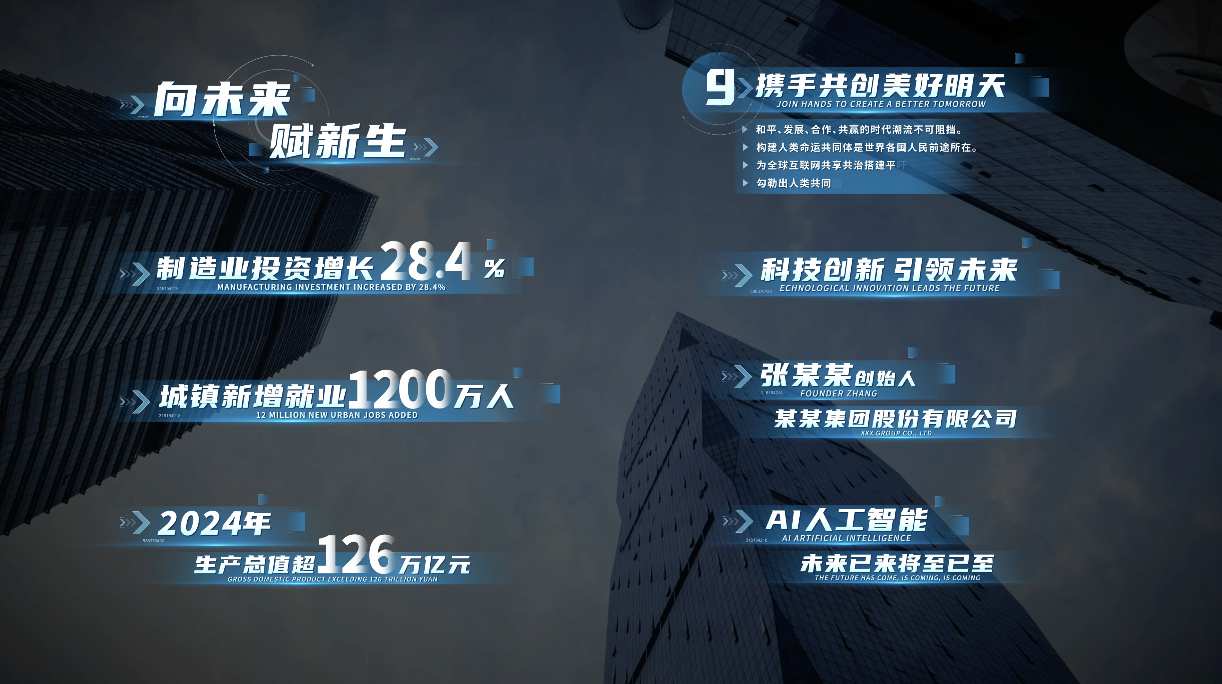 多款科技文字字幕条