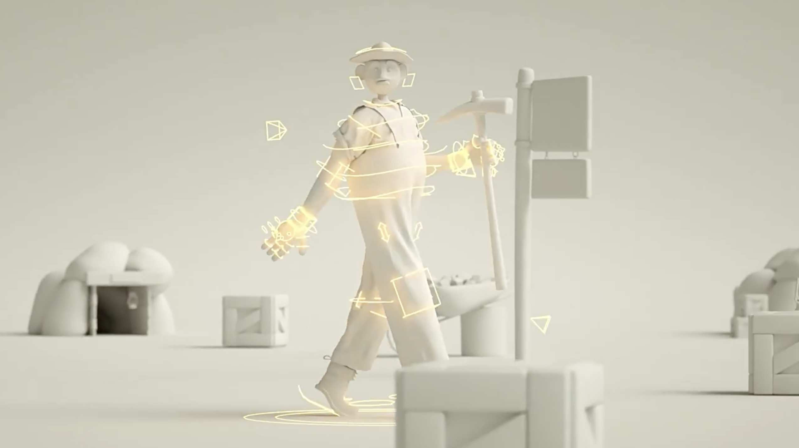 C4D教程-卡通人物角色绑定走路动画制作