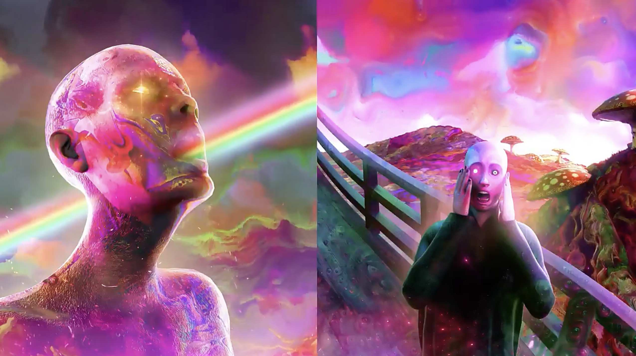 C4D教程-学习制作梦幻视觉场景特效(英文字幕) Create a Detailed Trippy Dynamic 3D Animation