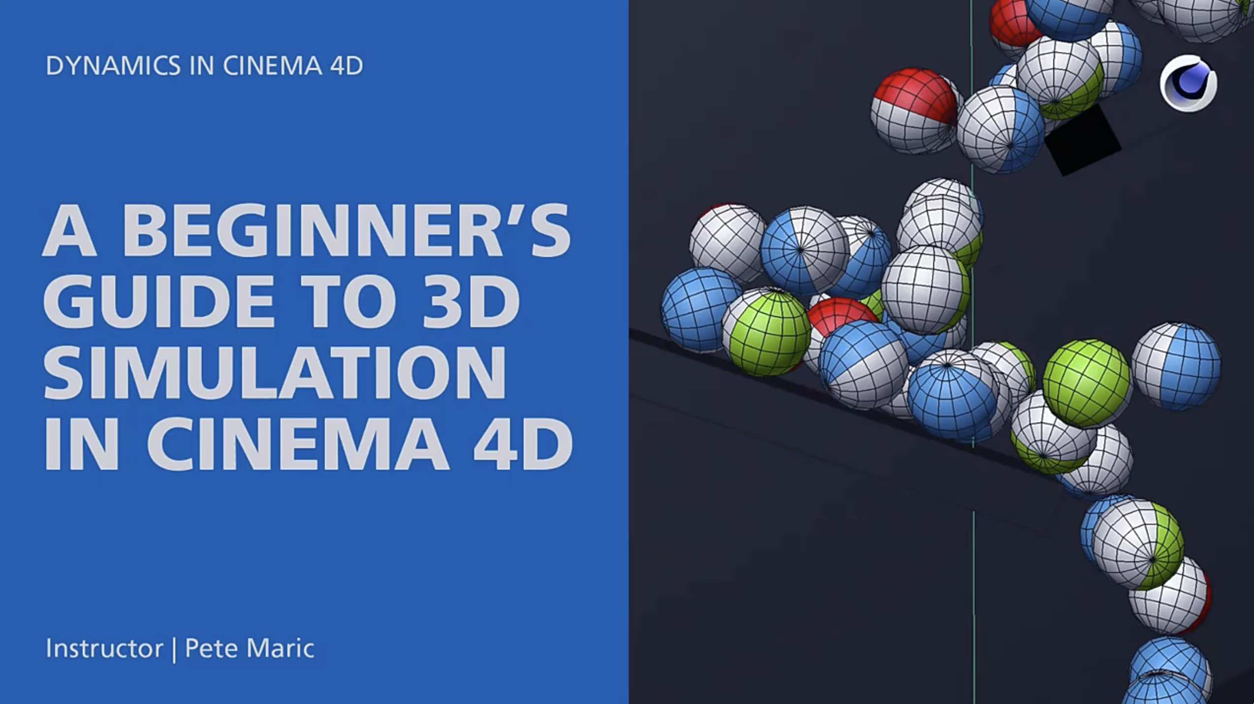 C4D教程-三维小球碰撞动画学习(英文字幕) A Beginner’s Guide to 3D Simulation in Cinema 4D