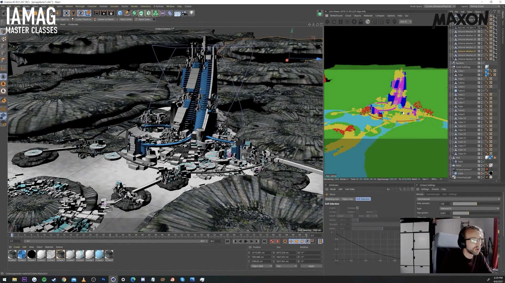 C4D教程-制作渲染抽象概念三维场景