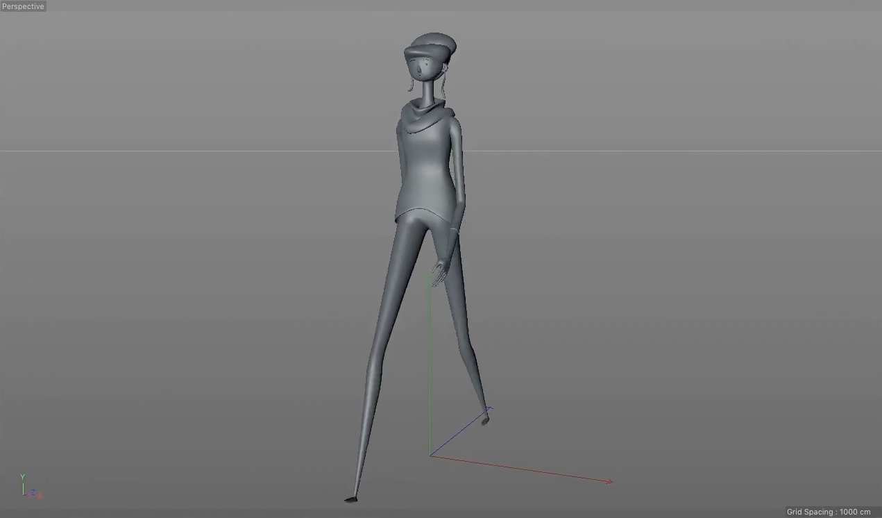 C4D教程-三维卡通人物角色建模绑定动画制作