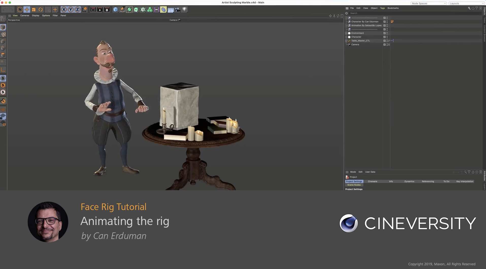C4D教程-三维人物面部动作绑定操作 Cineversity – Face Rig Tutorial