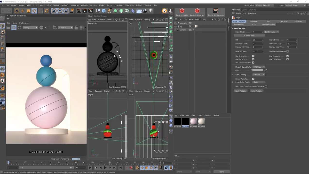 渲染器Redshift灯光材质使用C4D教程 Skillshare – Cinema 4D and Redshift Importance Of Light And Textures