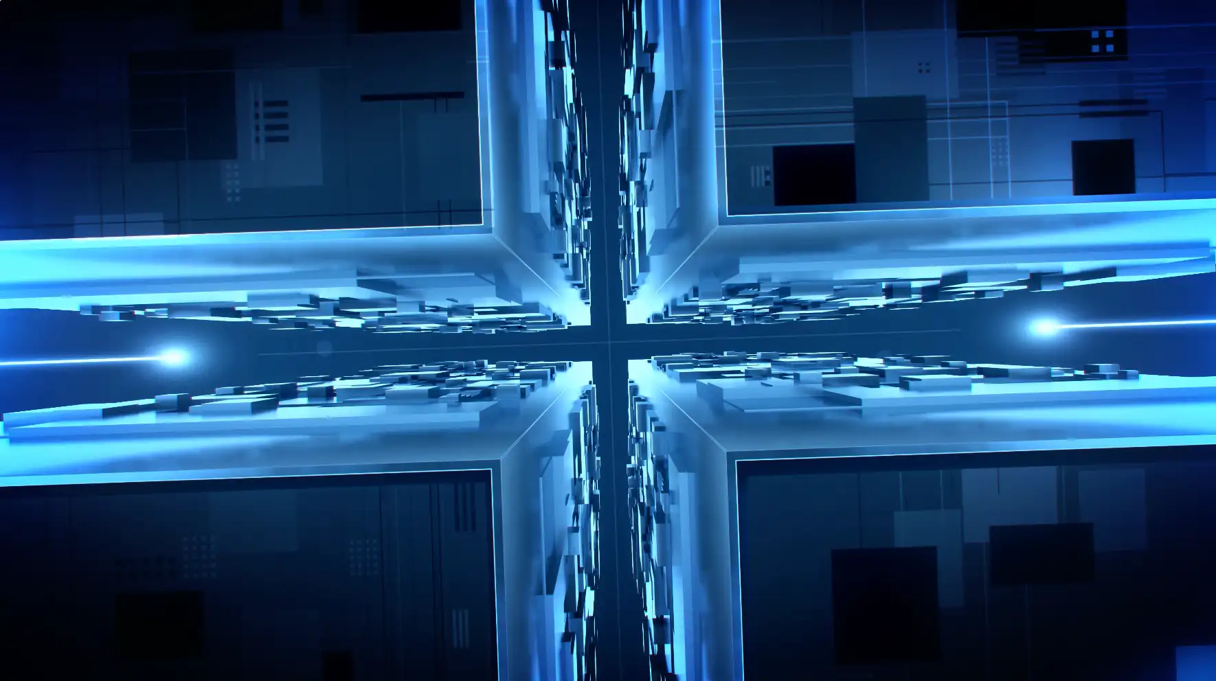 AI科技城市办公大数据云计算AE工程