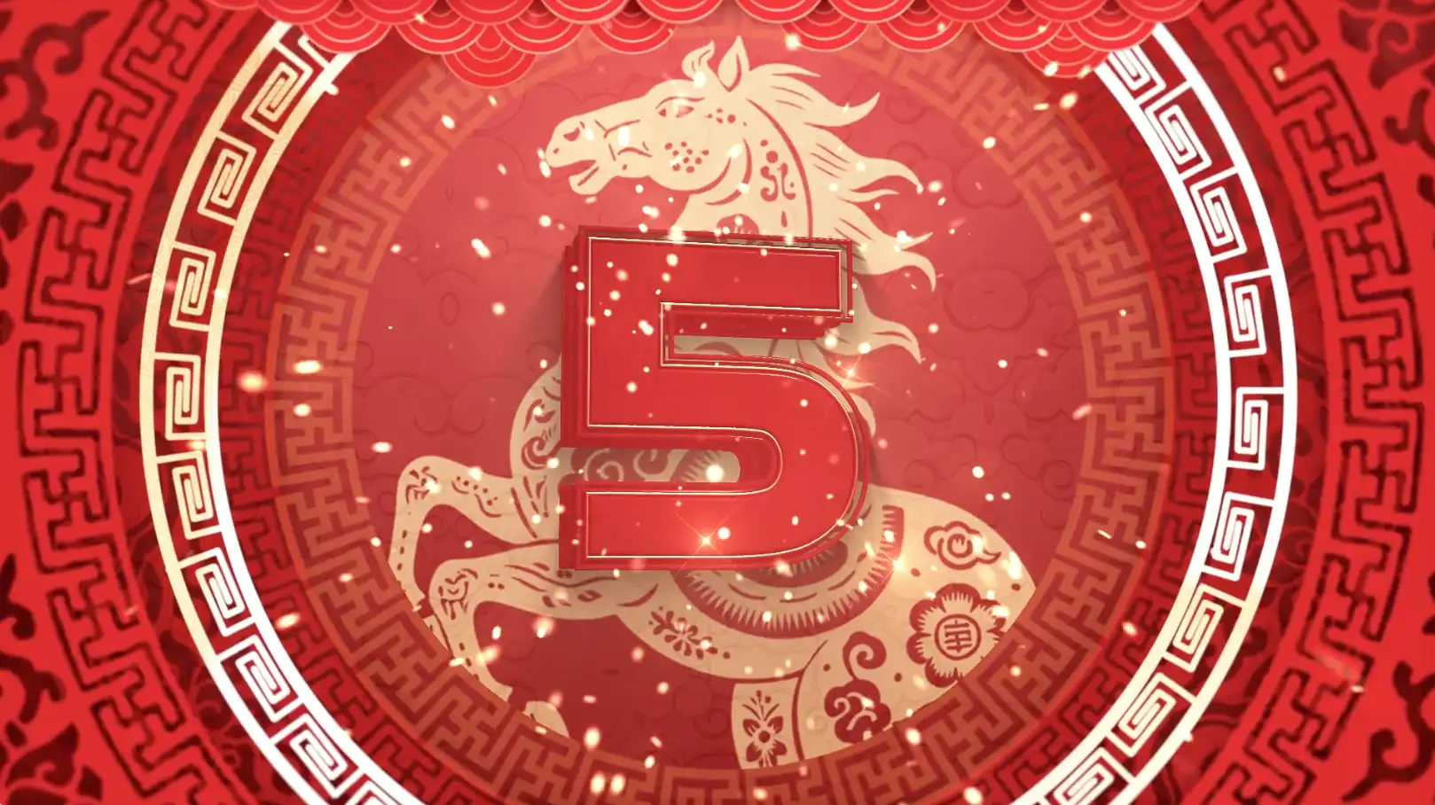 喜庆国风2026年马年新年春节倒计时片头