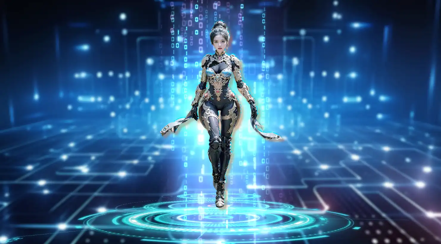 炫酷虚拟数字人全息投影