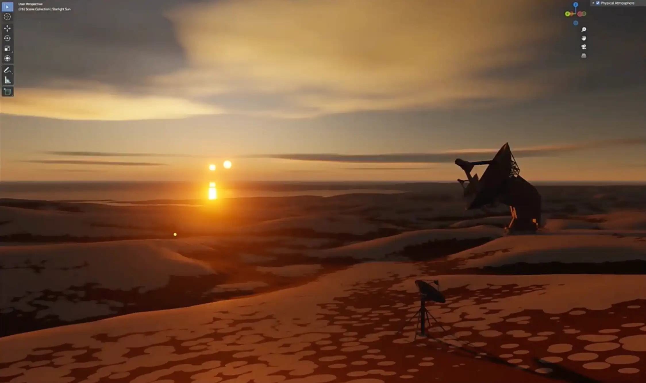 物理星光大气环境效果模拟Blender插件 Physical Starlight And Atmosphere v1.8.3