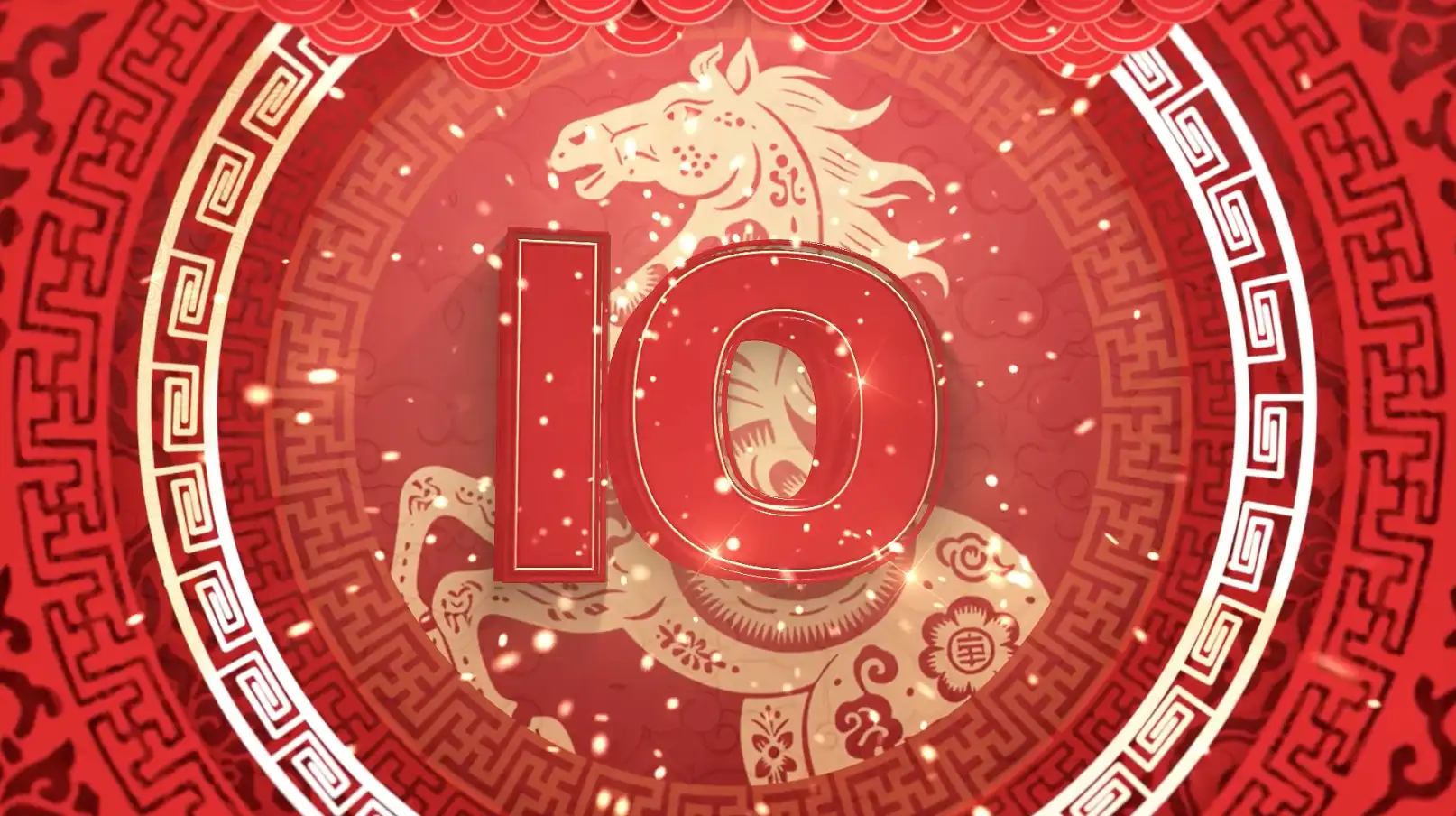 喜庆国风2026年马年新年春节倒计时片头