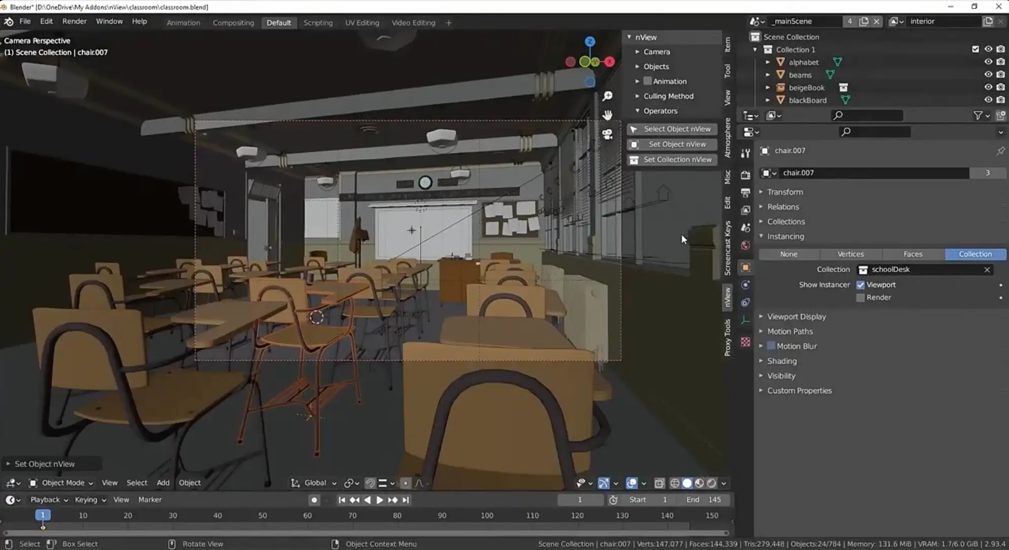 自定义选择模型可视化渲染Blender插件 nView V3.7.1