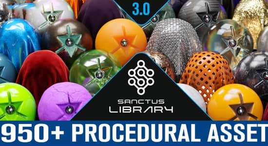 Blender插件-程序化材质预设库 Sanctus Library V3.3.2 – Procedural Materials