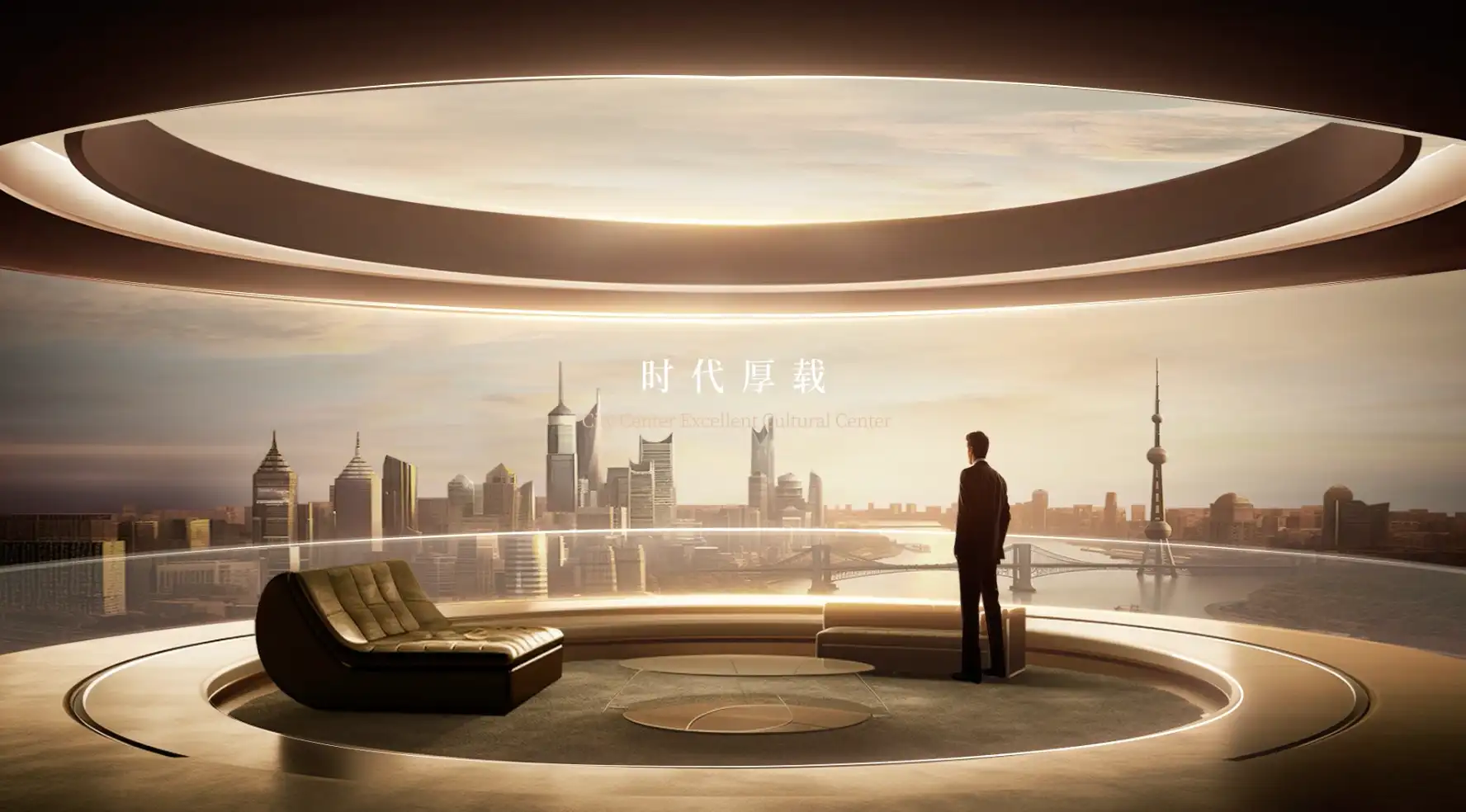 黑金地产抽象空间高端地产地产片头未来城市