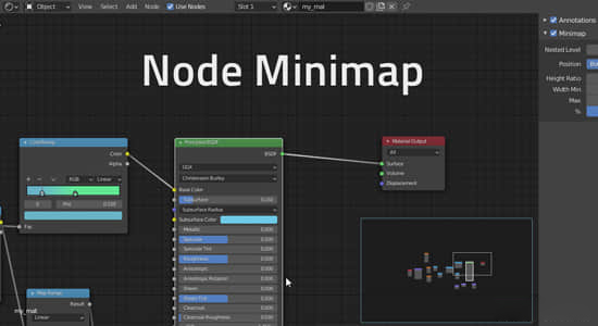 Blender插件-节点交互式地图 Node Minimap V1.0.4
