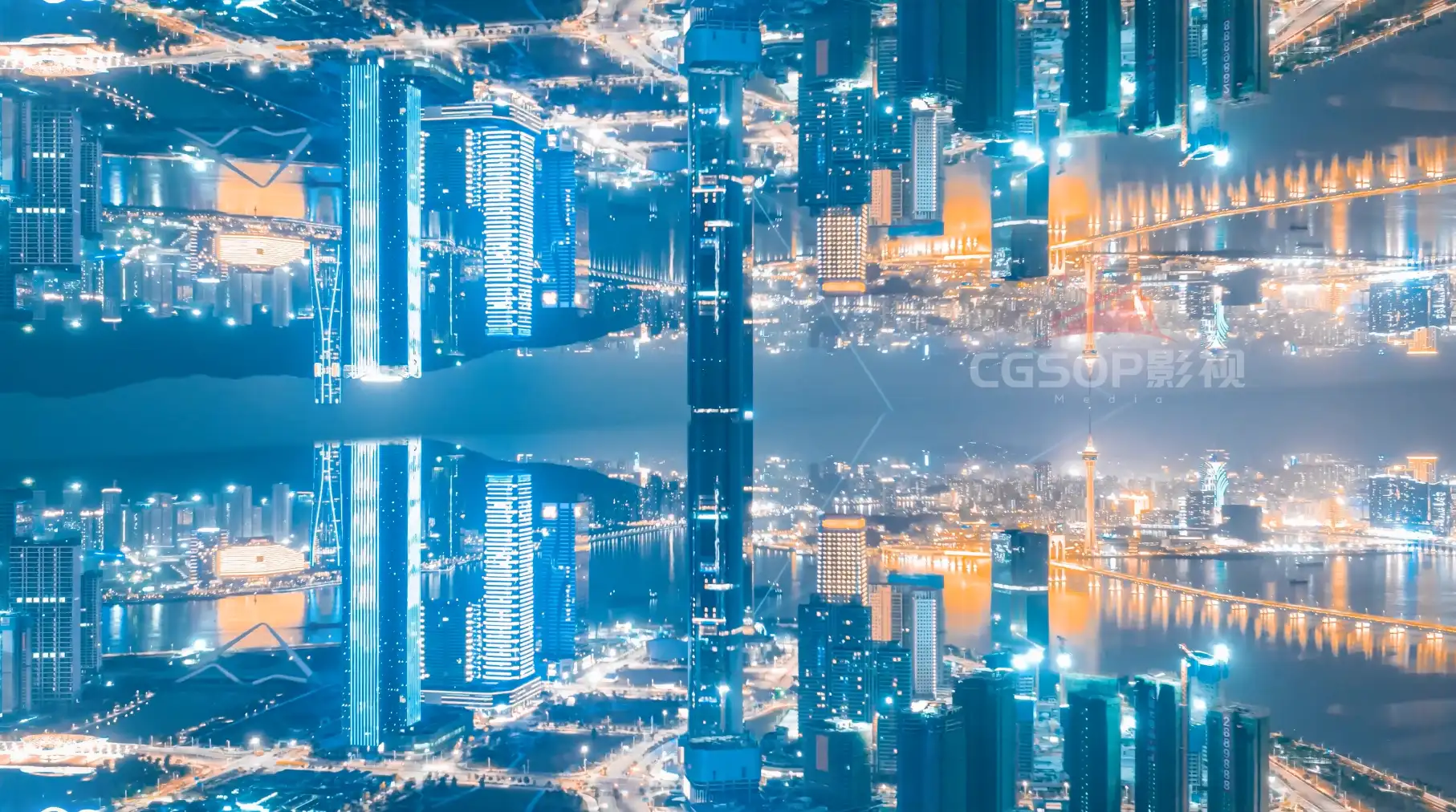 镜像城市抽象城市时间流逝横琴地产