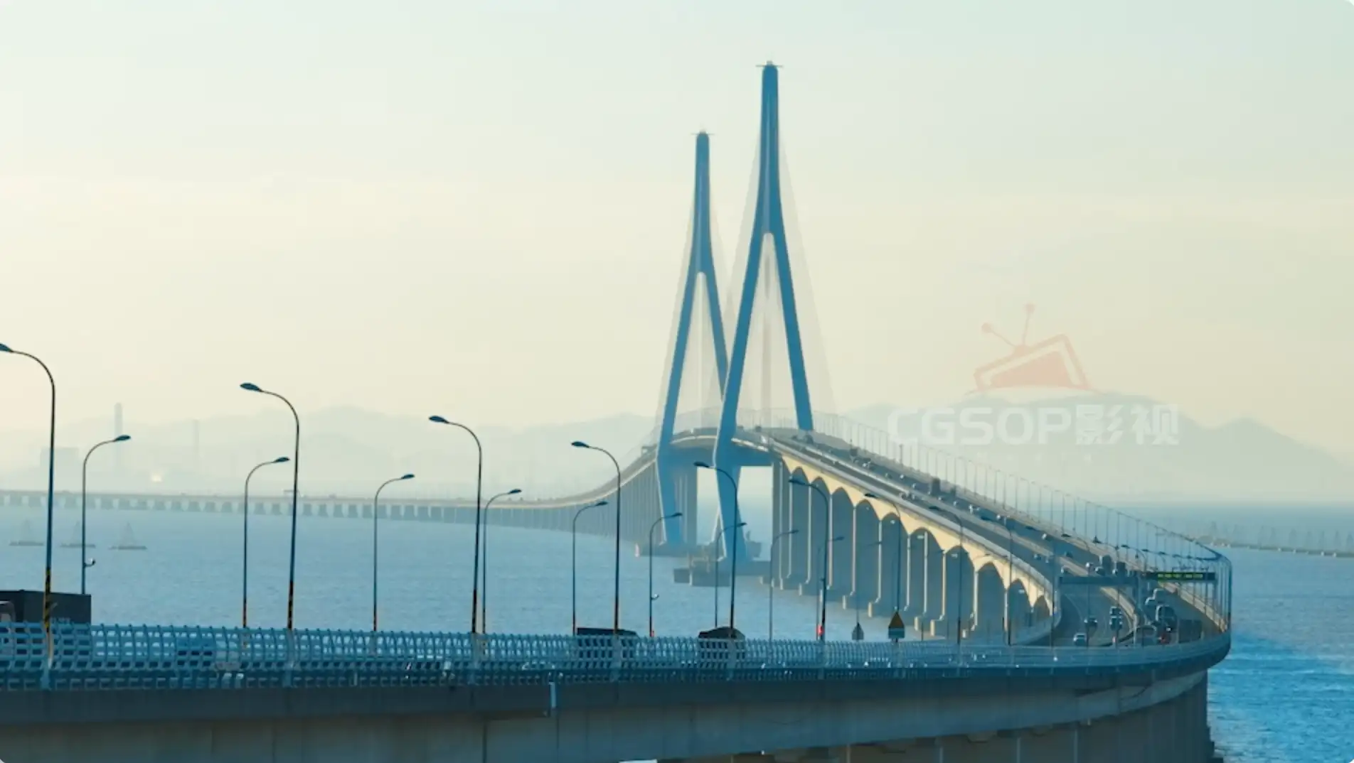 宁波金塘大桥航拍跨海大桥