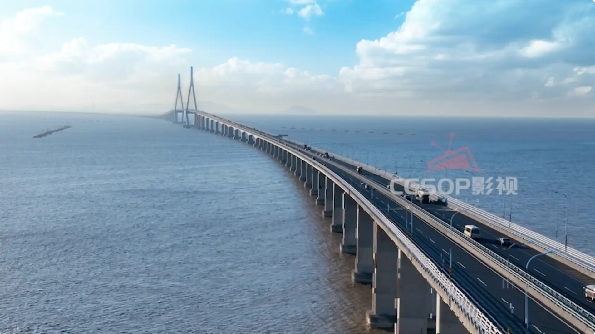 宁波金塘大桥航拍跨海大桥