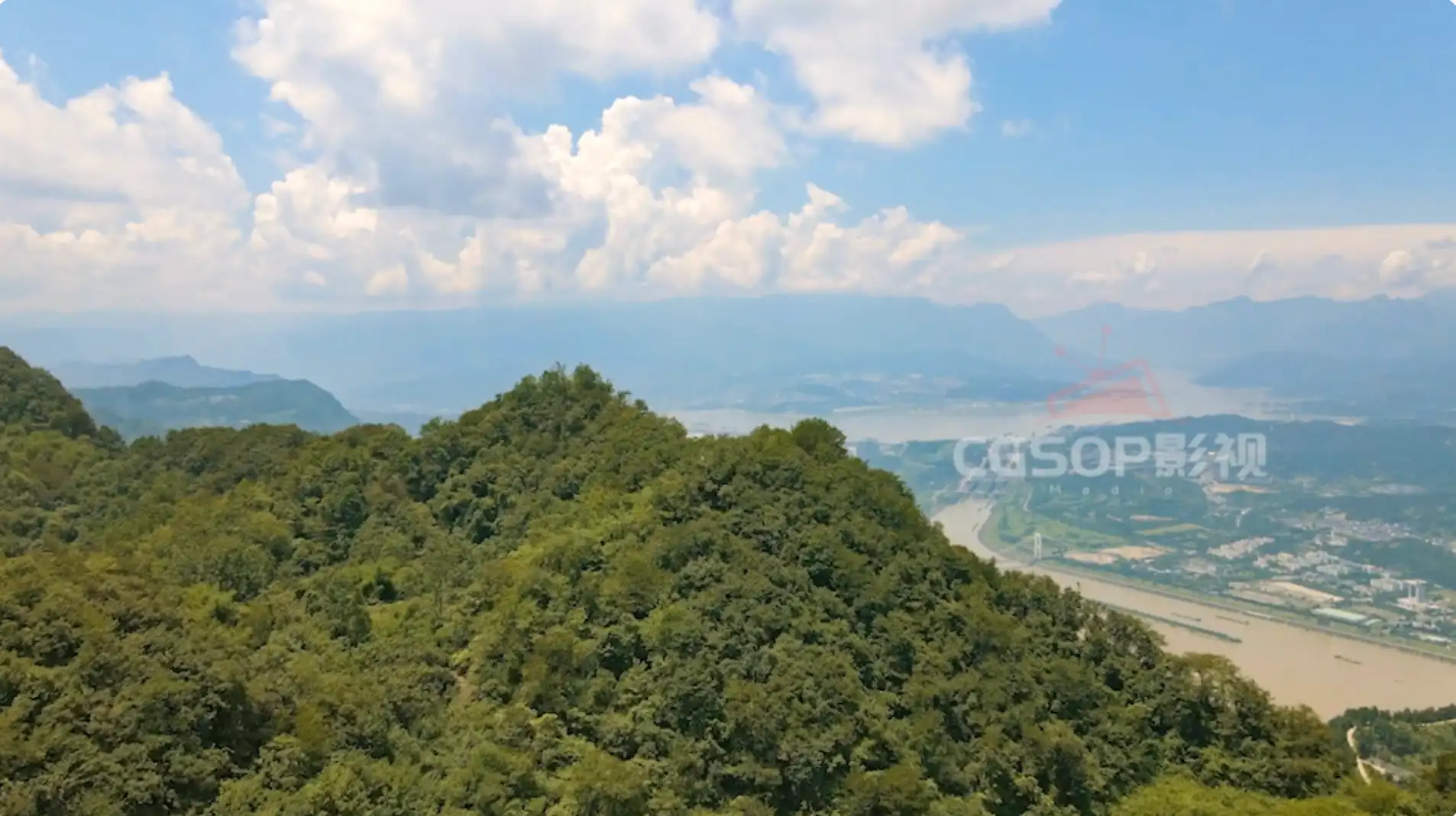 4k航拍三峡大坝大景