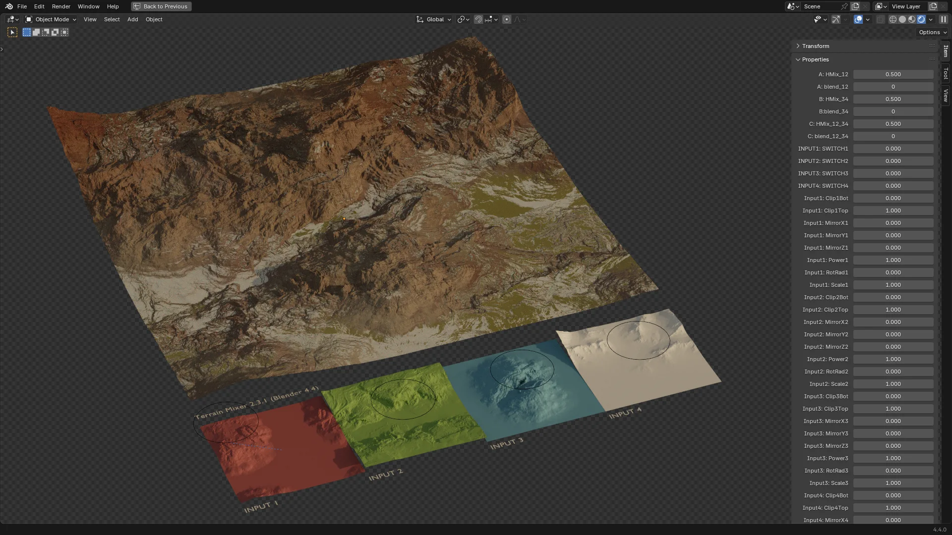 Blender插件-三维自然环境地形生成器 Terrain Mixer V3.1.2 含预设库