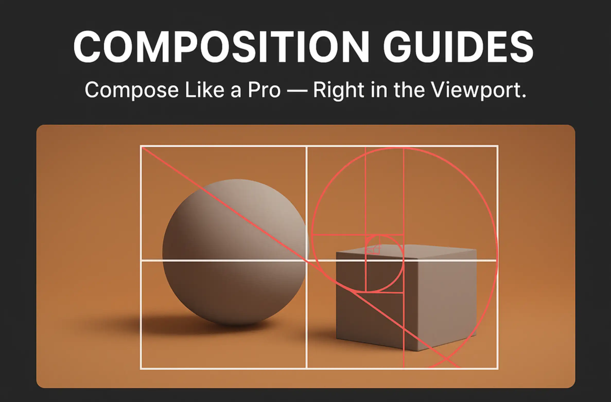 Blender插件-专业视窗美感构图指南工具 Composition Guides V1.3