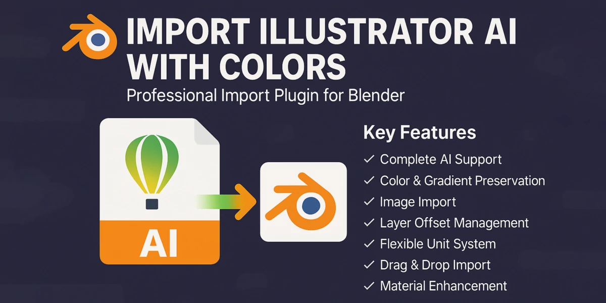 Blender插件-直接导入CDR文件 Import CorelDRAW Graphics File V1.21