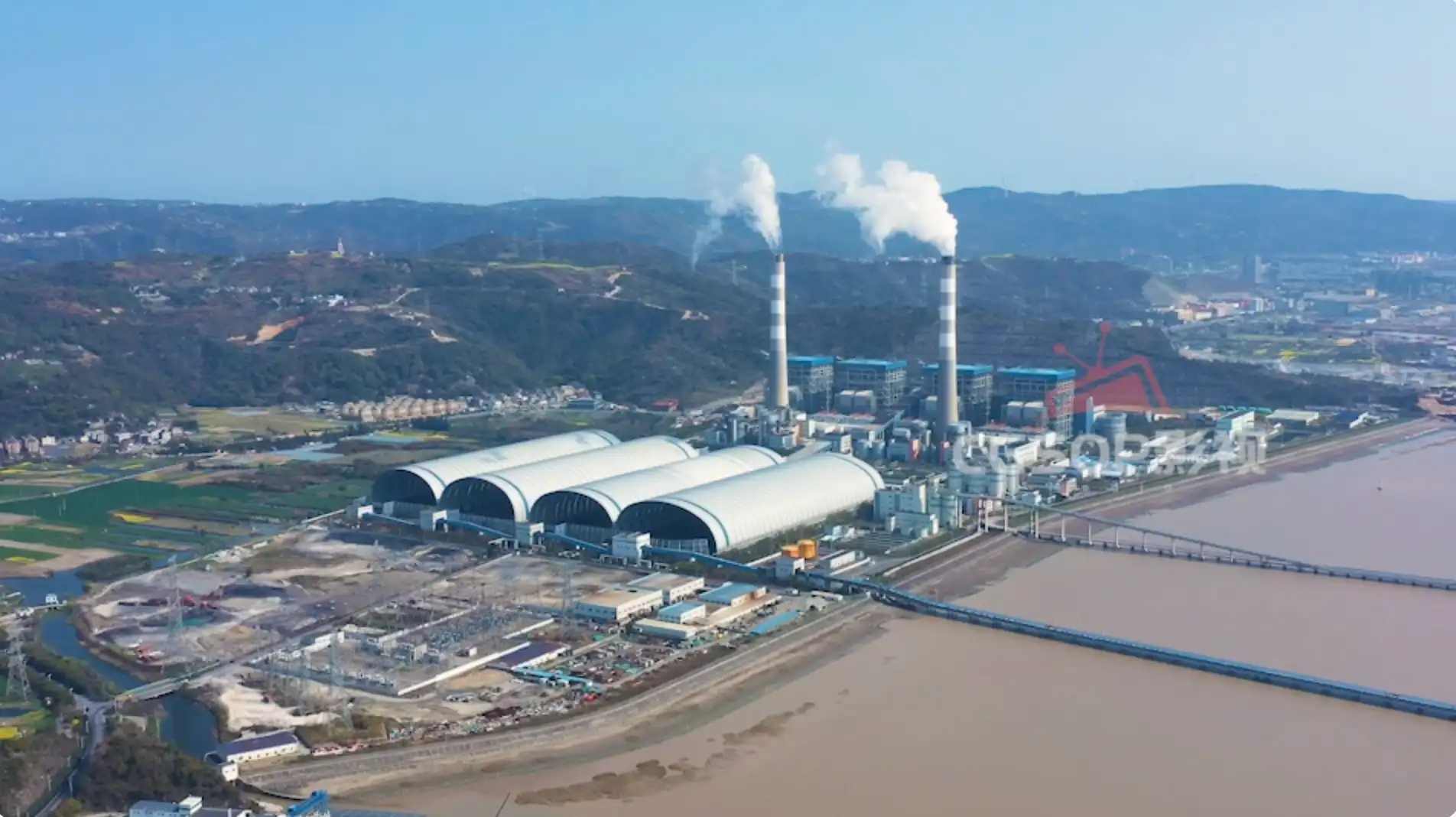 浙江华能玉环电厂火力发电厂烟囱环保